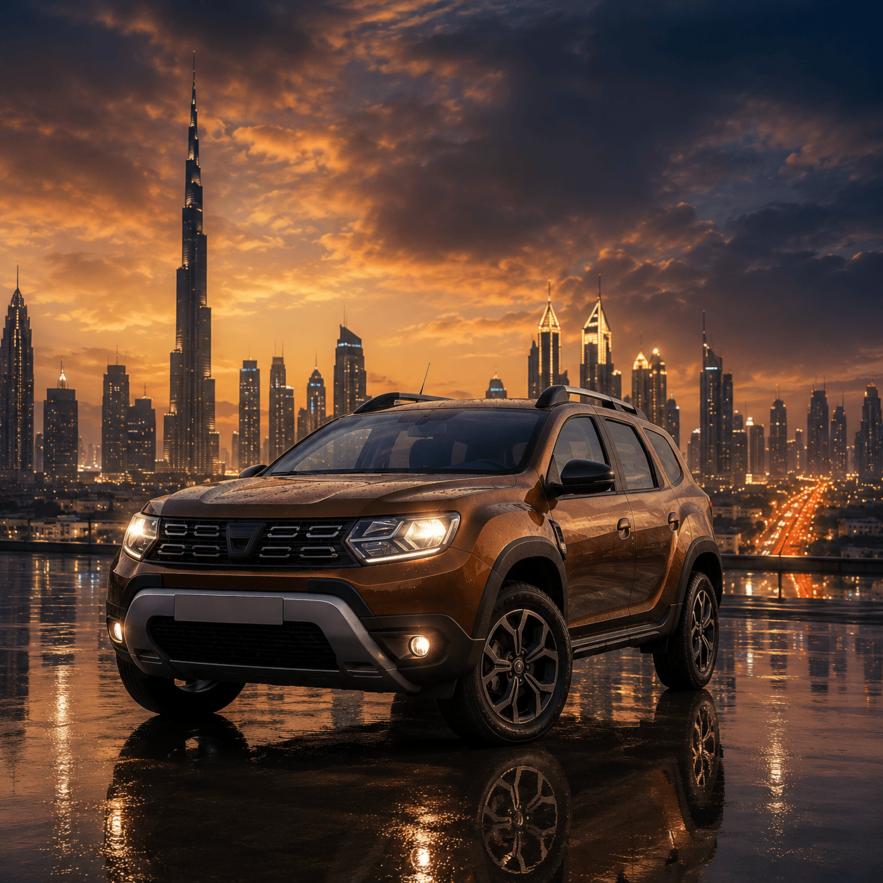 First-time visitor picking up rental car keys in Dubai — complete guide to rent a car Dubai without stress