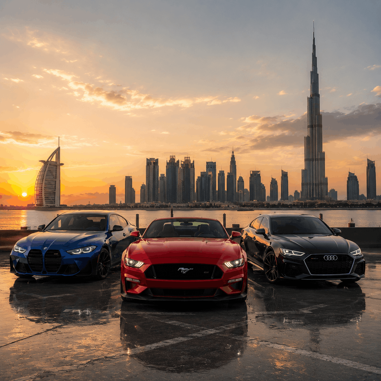 e best rent a car Dubai with Gold Star